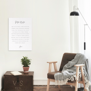 Pater Noster Latin Prayer Canvas | The Lord’s Prayer Christian Wall Art