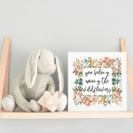 You Belong Among the Wildflowers Print, Floral Wall Art, Botanical Poster