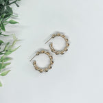 Gold Chain Hoop Earrings | Modern Statement Earrings, Small Hoop Earrings