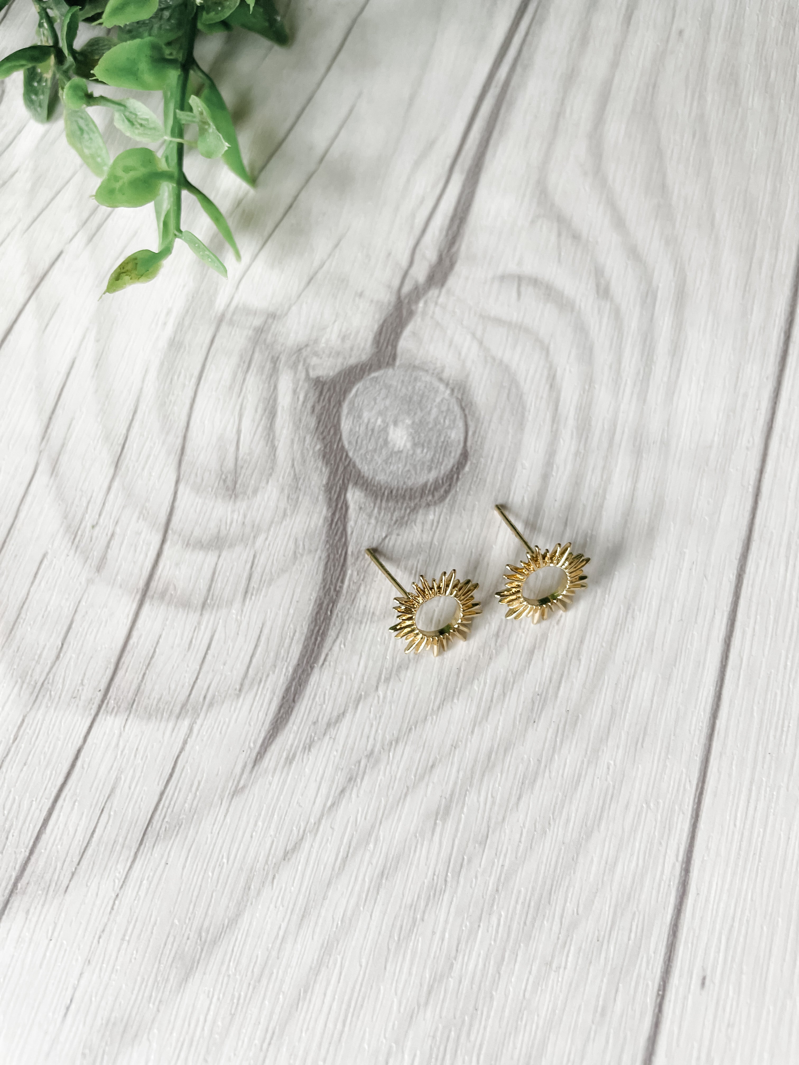 Gold Sun Studs