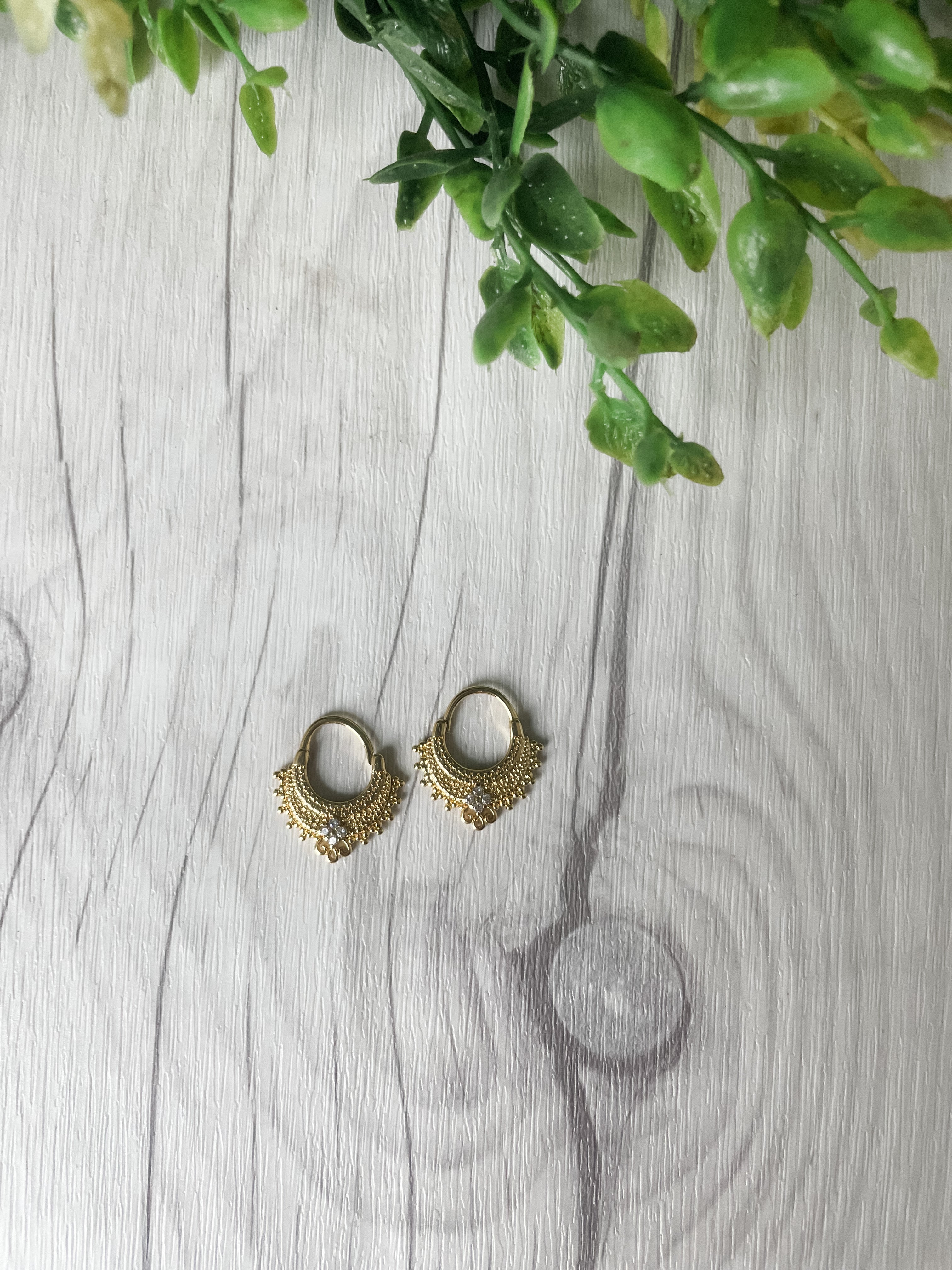 Mini Filigree Lace Hoop Earrings