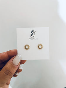 Gold Sun Studs