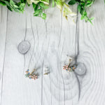 Delicate Gold Floral Garden Crystal Ear Jacket Earrings