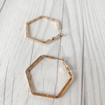 Hexagon Hoop Earrings