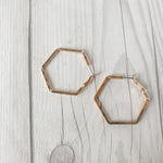 Hexagon Hoop Earrings