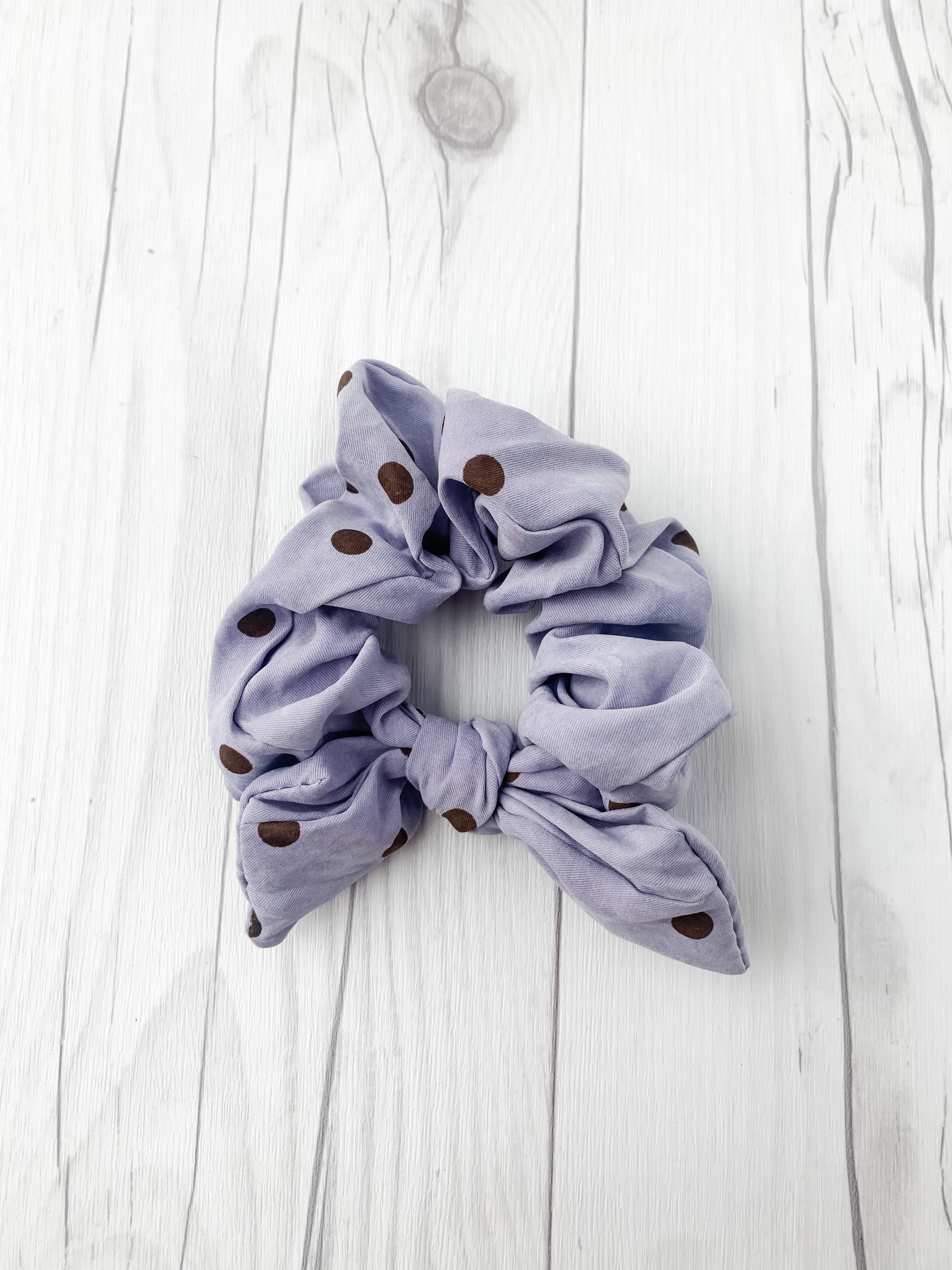 Polka Dot Bow Scrunchie