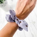 Polka Dot Bow Scrunchie