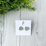 Fern Leaf Stud Lightweight Polymer Clay Earrings