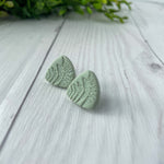 Fern Leaf Stud Lightweight Polymer Clay Earrings