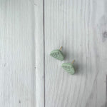 Fern Leaf Stud Lightweight Polymer Clay Earrings