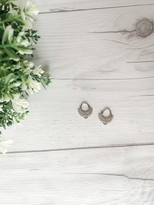 Mini Filigree Lace Hoop Earrings