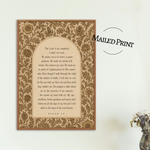 Psalm 23 Vintage Floral Matte Poster