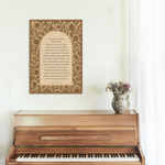 Psalm 23 Vintage Floral Matte Poster