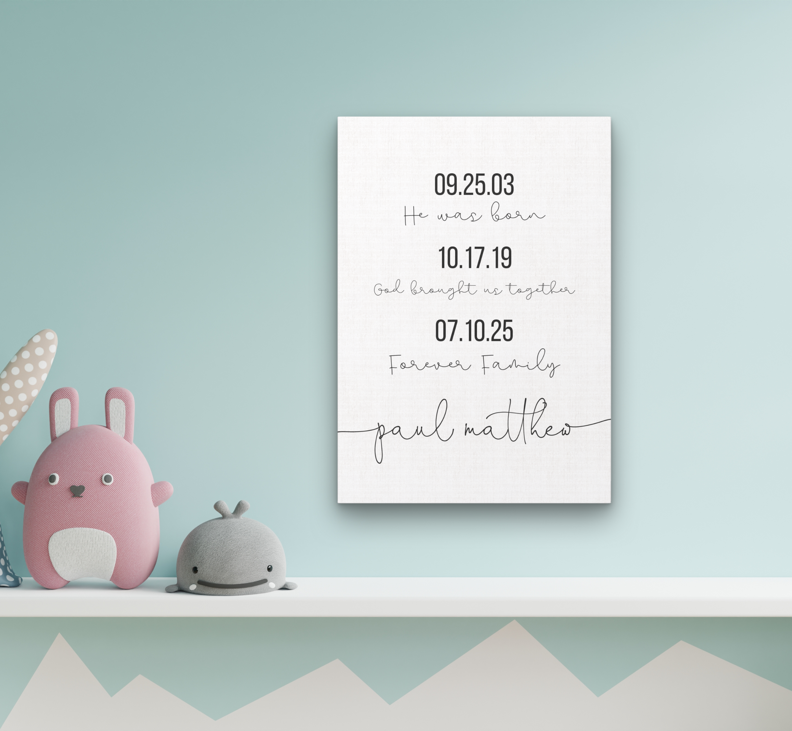 Personalized Adoption Canvas Gift  –  Personalized Adoption Canvas –  Adoption Quote Wall Art – Family Keepsake