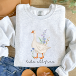 Love you like all-fire Goose sweatshirt – Book Inspired, Gildan 18000 Crewneck