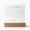 Bless Us O Lord Prayer Acrylic Plaque, Dining Room Scripture Sign | Table Blessing Print | Farmhouse Decor