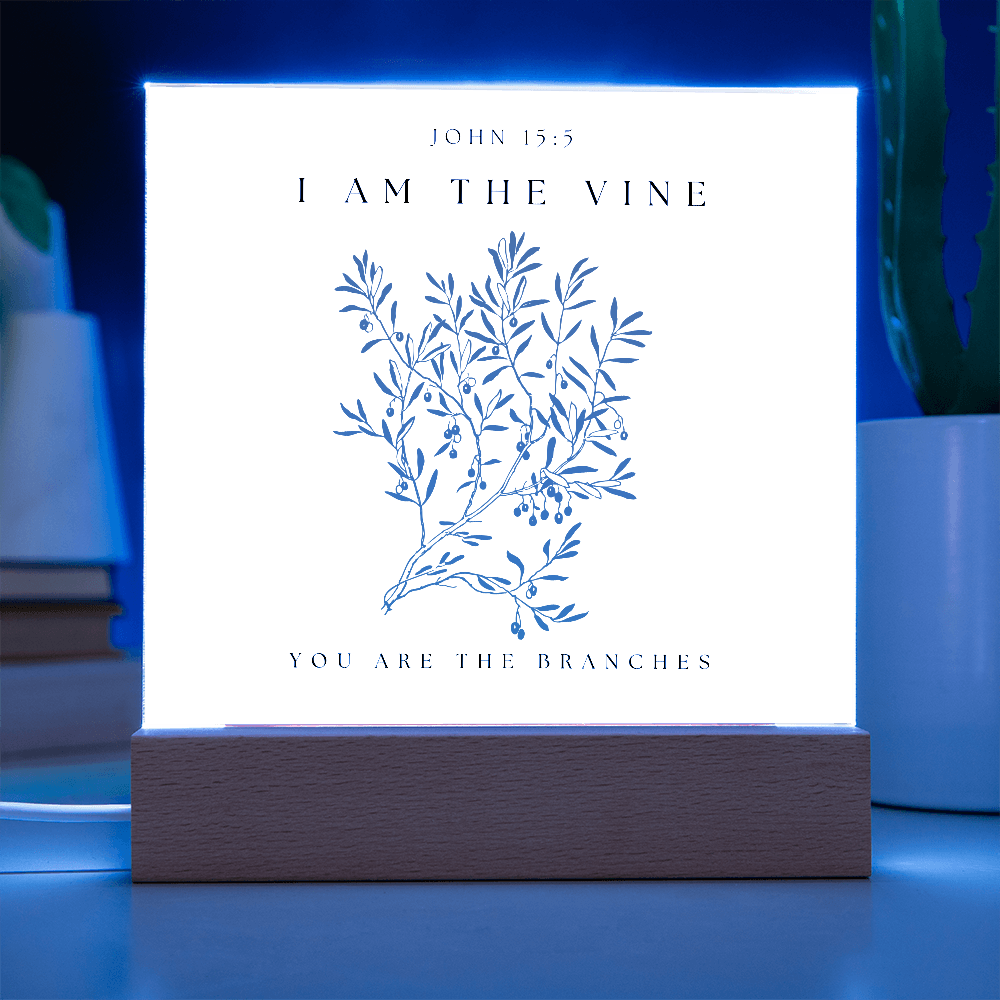 I Am The Vine You Are The Branches Acrylic Plaque Desk Decor John 15:5