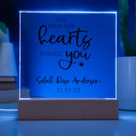 God Knew Our Hearts Needed You Customized Acrylic Sign | Personalized Adoption Sign | New Baby | Gotcha Day Gift | Chosen Adopted Named