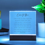 Come to Me All Who Labor Acrylic Plaque