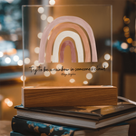 Try to be a rainbow in someone's cloud Acrylic Sign | Maya Angelou Quote | Inspirational Quote | Rainbow Decor | Boho Classroom Art