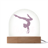 Personalized Gymnastics Gift | Gymnast Snow Globe Acrylic Dome Plaque | Custom Night Light, Birthday Gift for Her, Girl Gymnastics Gift