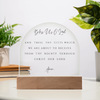 Bless Us O Lord Prayer Acrylic Dome Plaque, Dining Room Scripture Sign | Table Blessing Print | Farmhouse Decor
