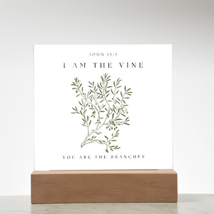 I Am The Vine You Are The Branches Acrylic Plaque Desk Decor John 15:5