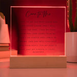 Come to Me All Who Labor Acrylic Plaque