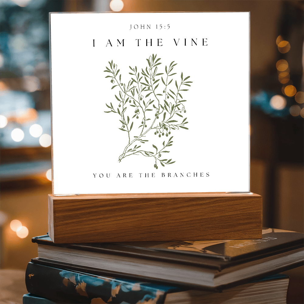 I Am The Vine You Are The Branches Acrylic Plaque Desk Decor John 15:5
