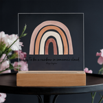 Try to be a rainbow in someone's cloud Acrylic Sign | Maya Angelou Quote | Inspirational Quote | Rainbow Decor | Boho Classroom Art