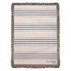 Personalized Woven Throw Blanket | Modern Boho Stripes, Unique Gift for Wedding Engagement Anniversary Keepsake, Family or Couple Last Name