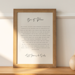 Be at Peace Prayer Print - St Francis de Sales Quote - Catholic Wall Art - Christian Poster Print - Inspirational Scripture Decor