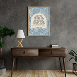 The Lord Bless You and Keep You – Numbers 6 Scripture Wall Art in Vintage Blue Florals Wall Art, Bible Verse Decor