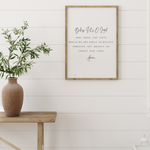 Bless Us O Lord Prayer Print – Catholic Kitchen Wall Art, Christian Home Decor, Grace Before Meals Poster