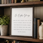 On Eagles Wings Scripture Print — Framed-Ready Christian Wall Art