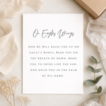 On Eagles Wings Scripture Print — Framed-Ready Christian Wall Art