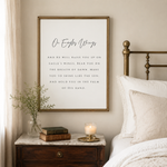 On Eagles Wings Scripture Print — Framed-Ready Christian Wall Art