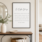 On Eagles Wings Scripture Print — Framed-Ready Christian Wall Art