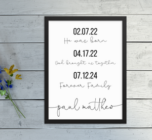 Adoption Gifts | Adoption Sign | Personalized Forever Family Poster