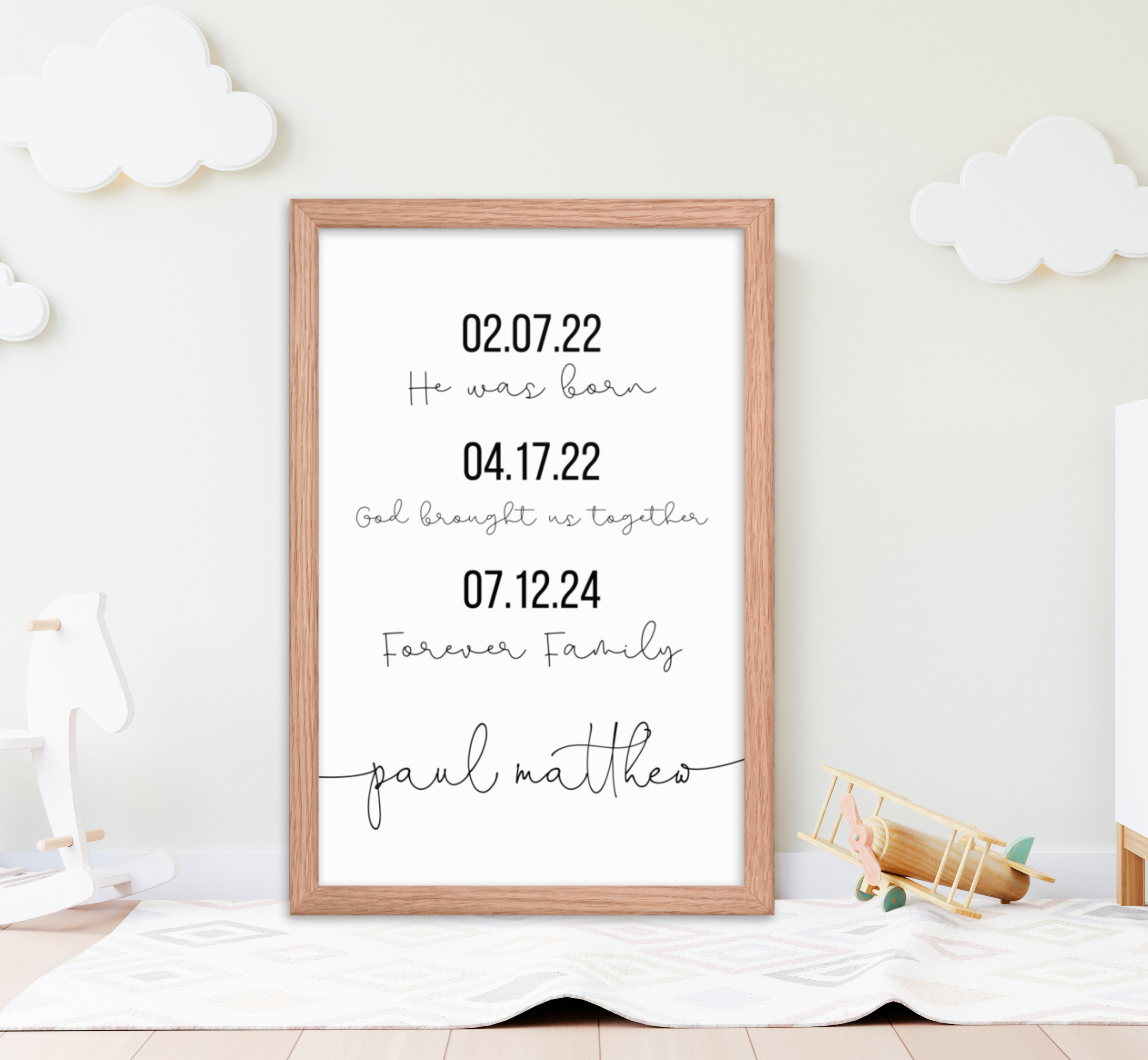 Adoption Gifts | Adoption Sign | Personalized Forever Family Poster