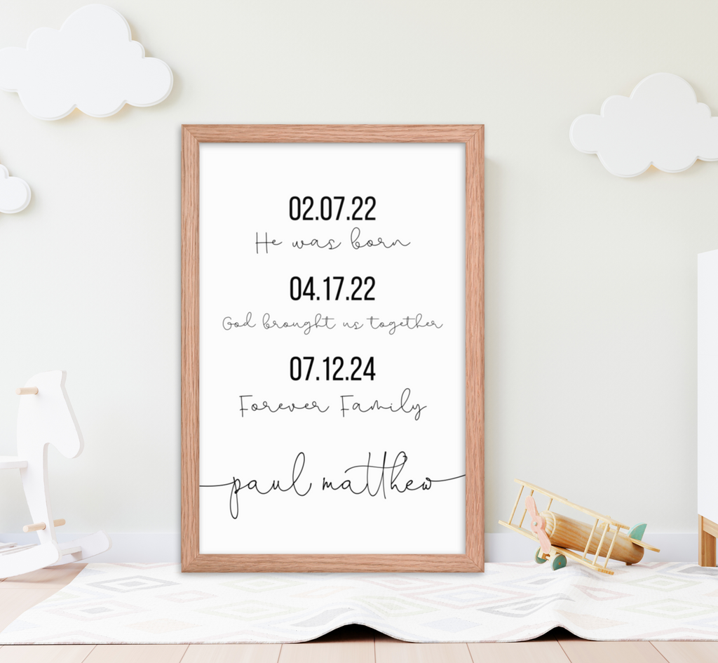 Adoption Gifts | Adoption Sign | Personalized Forever Family Poster