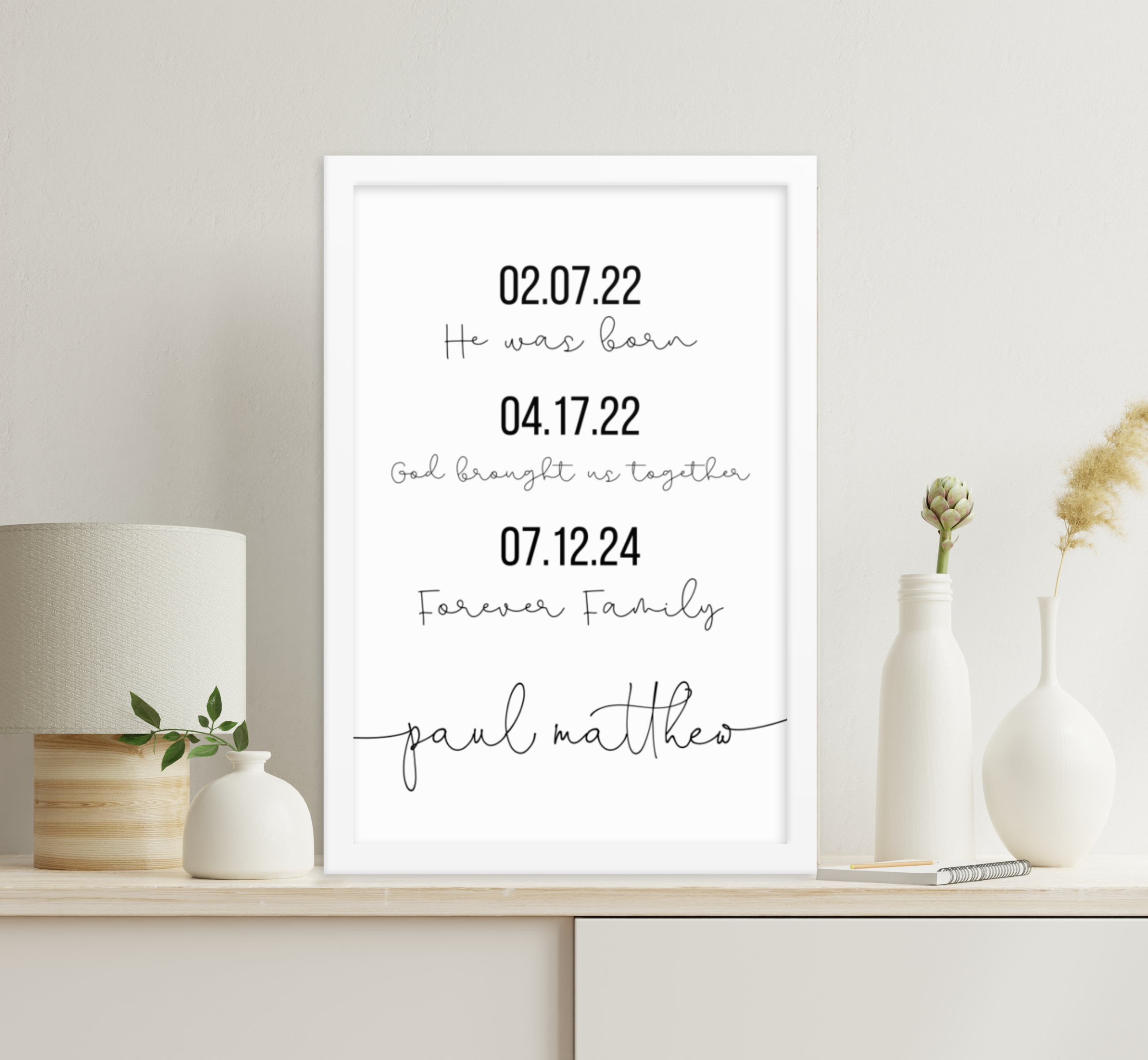 Adoption Gifts | Adoption Sign | Personalized Forever Family Poster