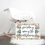 You Belong Among the Wildflowers Print, Floral Wall Art, Botanical Poster
