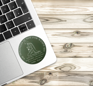 "Holiness Is Not for Wimps" Catholic Sticker – Mother Angelica Quote – Faith-Based Vinyl Stickrproof Vinyl Decal for Kindle, Laptop & More