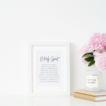 O Holy Spirit Prayer Print | Minimalist Catholic & Christian Wall Art Poster