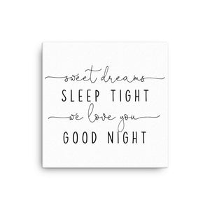 Sweet Dreams Sleep Tight Canvas | Nursery Room Sign | Nursery Decor | Nursery Wall Decor | Nursery Sign | Sign Above Crib | Canvas Art