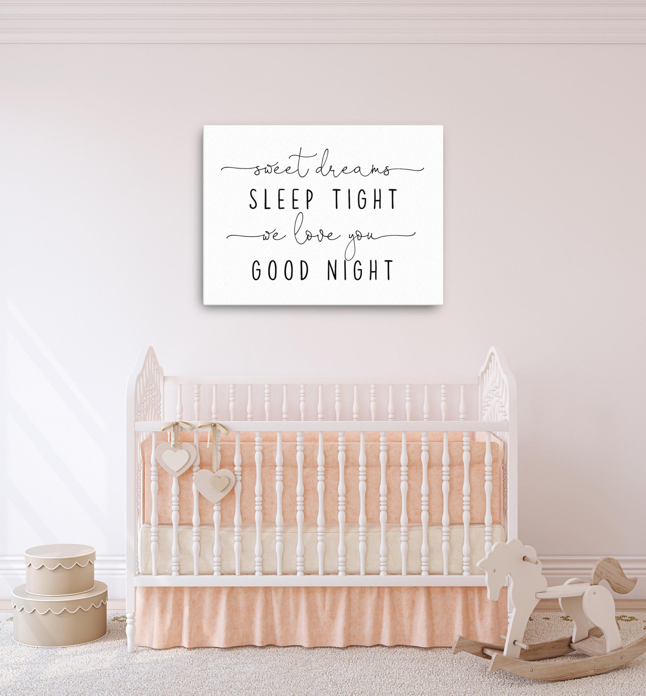 Sweet Dreams Sleep Tight Canvas | Nursery Room Sign | Nursery Decor | Nursery Wall Decor | Nursery Sign | Sign Above Crib | Canvas Art