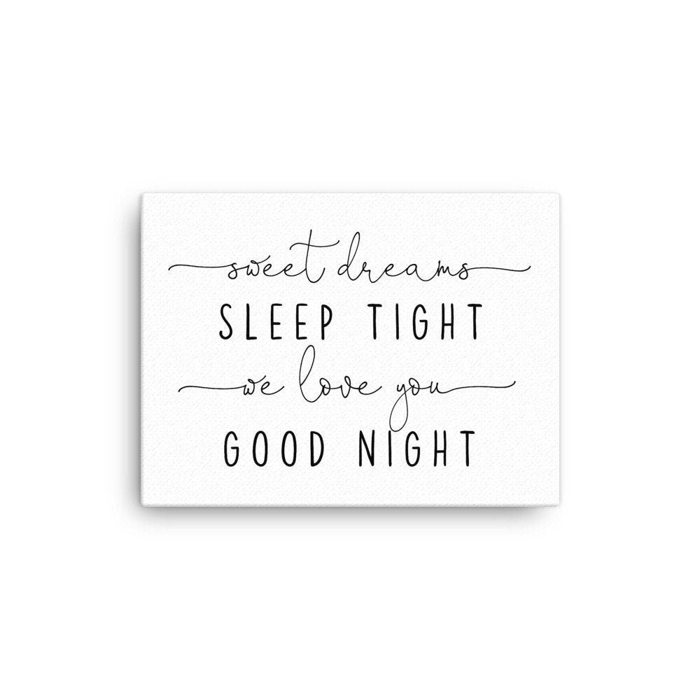 Sweet Dreams Sleep Tight Canvas | Nursery Room Sign | Nursery Decor | Nursery Wall Decor | Nursery Sign | Sign Above Crib | Canvas Art