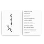 Love Is Patient Love is Kind Canvas | Master Bedroom Wall Art | 1 Corinthians 13 | Bible Verse Canvas | Wedding gift | Above Bed Canvas