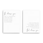 I Choose You Canvas Set of 2 | Master Bedroom Wall Art | I'd Choose You Over and Over Wedding gift | Above Bed Canvas